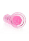 Crystal clear pink 8-inch realistic straight dildo with suction cup for vaginal and anal use, visually stunning and body-safe design