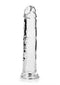 Realrock Clear Realistic Dildo 8 inches for anal and vaginal pleasure with visually captivating crystal clear design