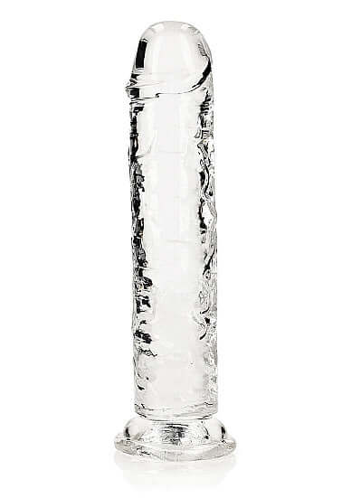 Realrock Clear 8-inch Realistic Dildo by Shots Toys for Anal and Vaginal Pleasure.