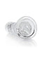 Realrock Clear Realistic Dildo 8 inches exhibiting its crystal clear design for intimate pleasure