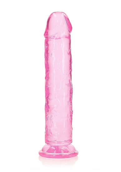 Realrock Realistic Straight Pink Dildo 10 inches by Shots Toys for anal and vaginal stimulation.