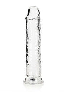 Realrock Realistic 11-inch Clear Straight Dildo from Shots Toys with lifelike design for pleasure