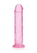Realrock Crystal Clear 11-inch pink realistic dildo with suction base for vaginal or anal pleasure