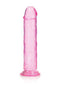 Realrock Crystal Clear 11-inch pink realistic dildo with suction base for vaginal or anal pleasure