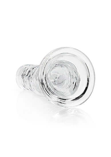 Realrock Crystal Clear Dildo 11 inches from Shots Toys on white background promotes transparent and precise stimulation.