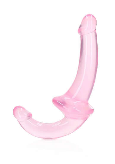 Realrock Strapless Strap On in pink, 6 inches, harness-free, body-safe, designed for mutual pleasure.