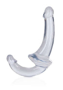 Shots Toys Realrock Strapless Strap-On 6 Inches - Crystal Clear Double Dildo for Shared Pleasure