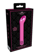 Royal Gems Jewel Pink ABS Plastic Bullet Vibrator Rechargeable Packaging by Shots Toys.