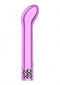 Royal Gems Jewel Pink ABS Plastic Bullet Vibrator Rechargeable with Sleek Metal Finish and Curved Tip