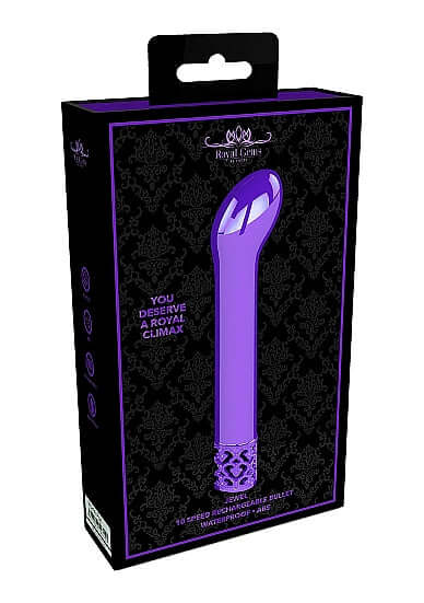 SHOTS AMERICA Royal Gems Jewel Purple ABS Plastic Bullet Vibrator Rechargeable at $23.99