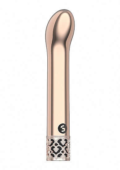 SHOTS AMERICA Royal Gems Jewel Rose Gold ABS Plastic Bullet Vibrator Rechargeable at $23.99