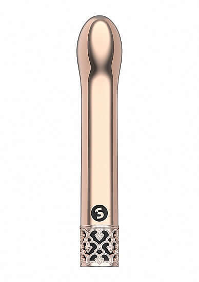 SHOTS AMERICA Royal Gems Jewel Rose Gold ABS Plastic Bullet Vibrator Rechargeable at $23.99