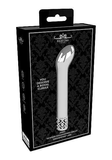 Royal Gems Jewel G-Spot Silver ABS Plastic G-Spot Vibrator Rechargeable