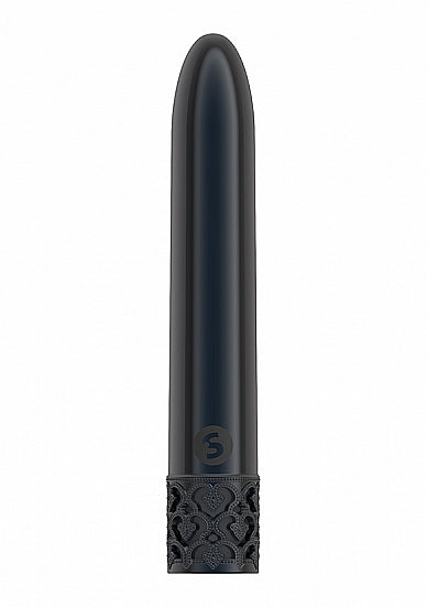 Royal Gems Shiny Powerful Vibe Rechargeable Gunmetal ABS Plastic Bullet Vibrator Rechargeable