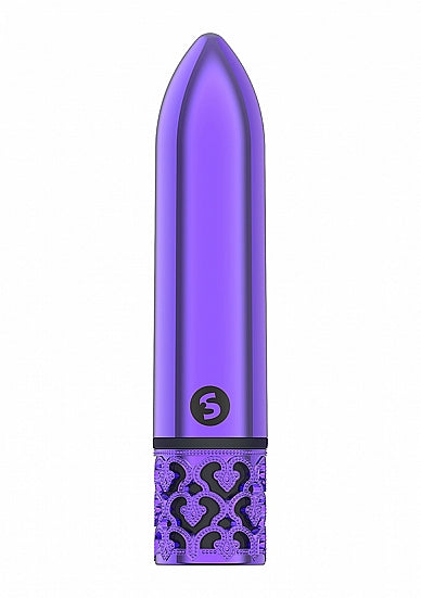 SHOTS AMERICA Royal Gems Glamour Purple ABS Bullet Vibrator Rechargeable at $23.99