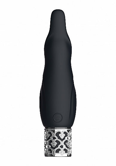 SHOTS AMERICA Royal Gems Sparkle Black Rechargeable Silicone Bullet Vibrator at $34.99