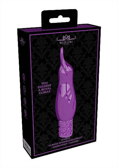 SHOTS AMERICA Royal Gems Sparkle Purple Rechargeable Silicone Bullet Vibrator at $34.99