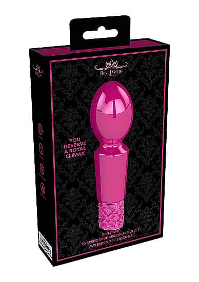 SHOTS AMERICA Royal Gems Brilliant Purple Rechargeable Silicone Bullet Vibrator at $34.99