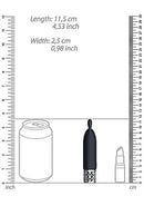 Royal Gems Twinkle Silicone Bullet Vibrator Rechargeable Black
