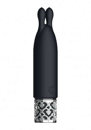 Royal Gems Twinkle Silicone Bullet Vibrator Rechargeable Black