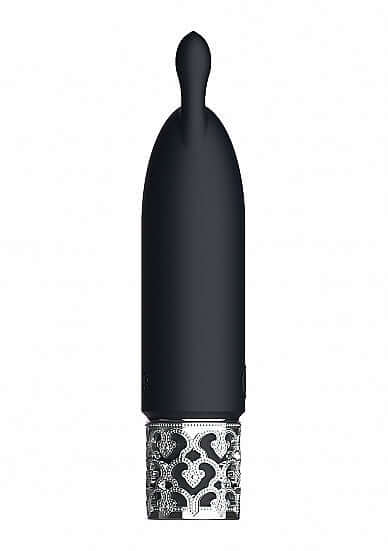 Royal Gems Twinkle Silicone Bullet Vibrator Rechargeable Black