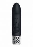 SHOTS AMERICA Royal Gems Dazzling Black Rechargeable Silicone Bullet Vibrator at $34.99