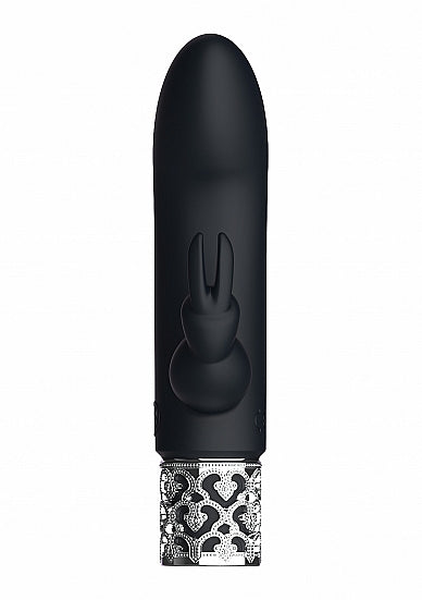 SHOTS AMERICA Royal Gems Dazzling Black Rechargeable Silicone Bullet Vibrator at $34.99