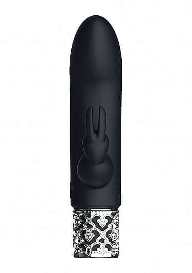 SHOTS AMERICA Royal Gems Dazzling Black Rechargeable Silicone Bullet Vibrator at $34.99