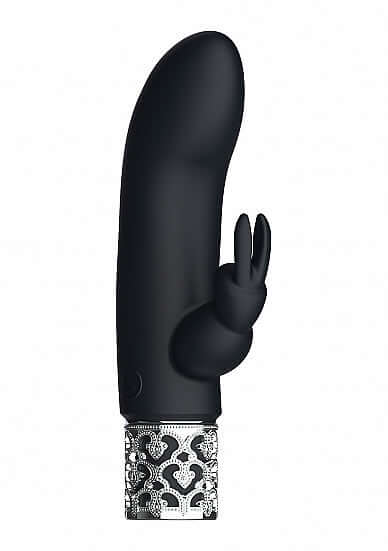 SHOTS AMERICA Royal Gems Dazzling Black Rechargeable Silicone Bullet Vibrator at $34.99