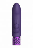 SHOTS AMERICA Royal Gems Dazzling Purple Rechargeable Silicone Bullet Vibrator at $34.99