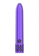 SHOTS AMERICA Royal Gems Shiny Purple ABS Plastic Bullet Vibrator Rechargeable at $23.99