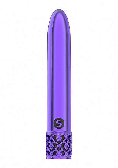 SHOTS AMERICA Royal Gems Shiny Purple ABS Plastic Bullet Vibrator Rechargeable at $23.99