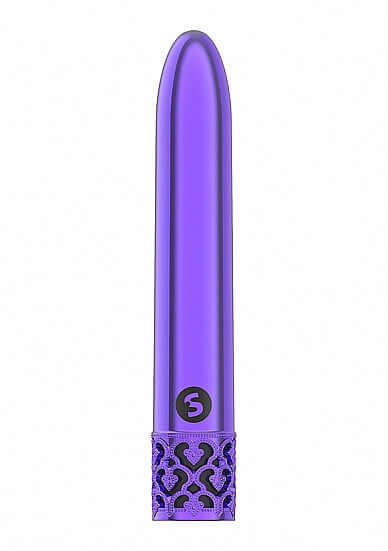 SHOTS AMERICA Royal Gems Shiny Purple ABS Plastic Bullet Vibrator Rechargeable at $23.99