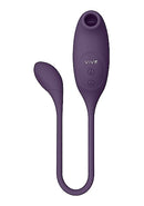 SHOTS AMERICA Vive Quino Air Wave Vibrating Egg Double action Vibrator Purple at $79.99