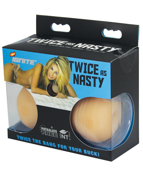 SI Novelties Twice As Nasty Vanilla Twice Masturbator at $16.99