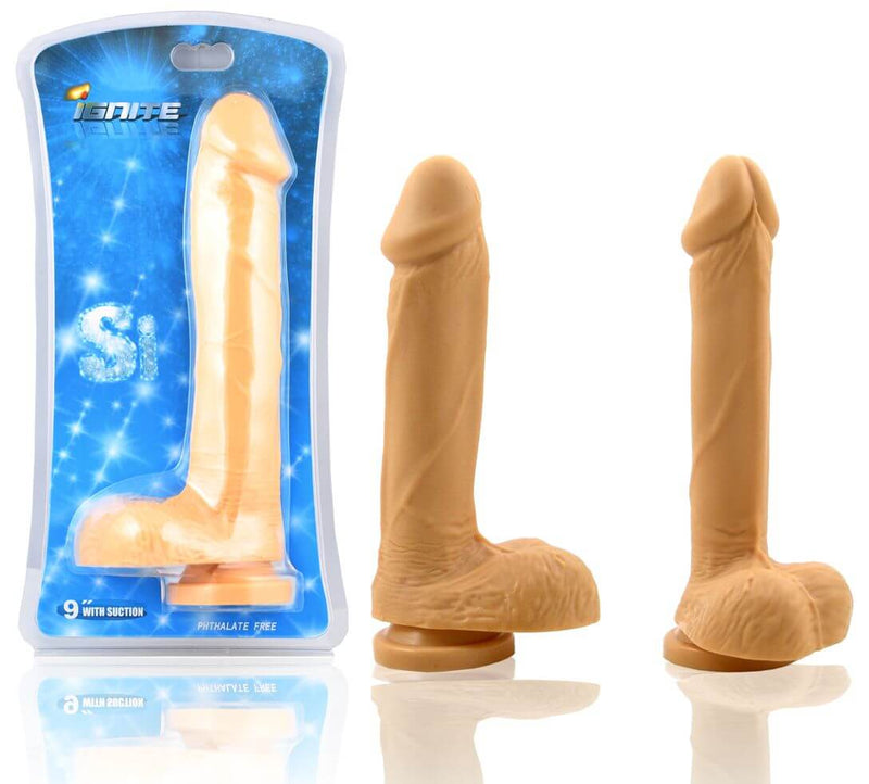 SI Novelties Cock with Balls 9 inches Flesh with Suction Cup at $19.99