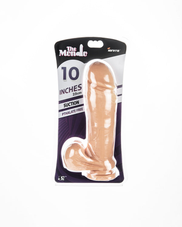 SI Novelties Ignite Thick Cock with Balls & Suction Flesh 10 inches at $31.99
