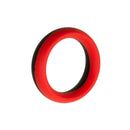 Red and black silicone Man Magnet 2-Inch Core Cock Ring for enhancing pleasure and performance