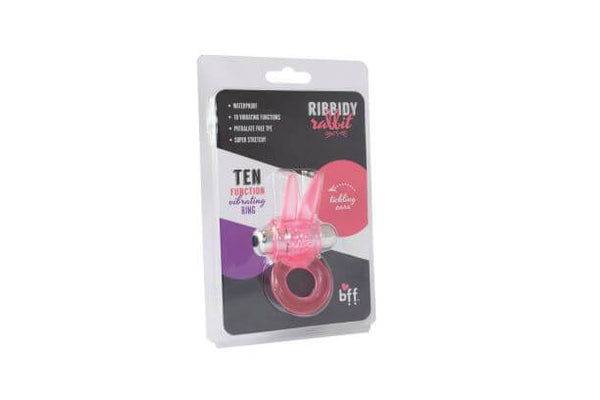 Ribbidy Rabbit Vibrating Cock Ring Pink from Si Novelties Ribbidy Rabbit Vibrating Cock Ring Pink from Si Novelties