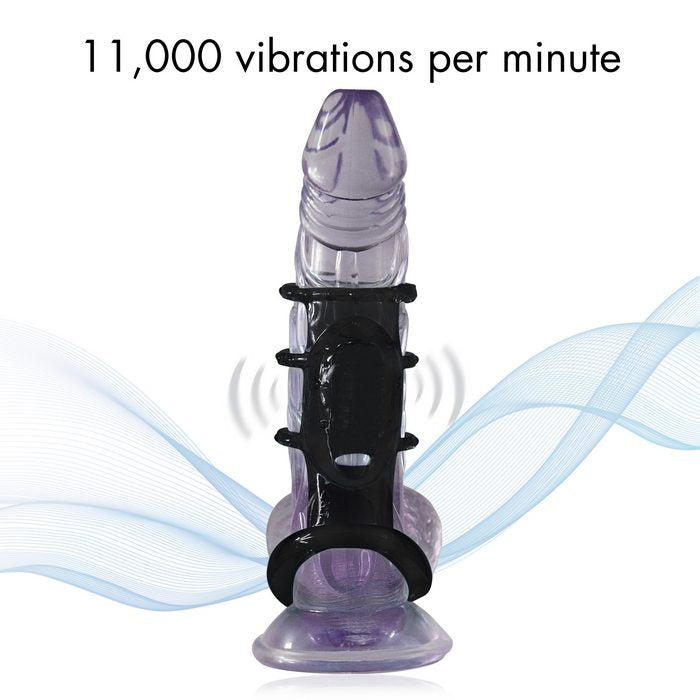 Doctor Love Doctor Love Zinger Vibrating Cock Cage Sleeve Black at $15.99