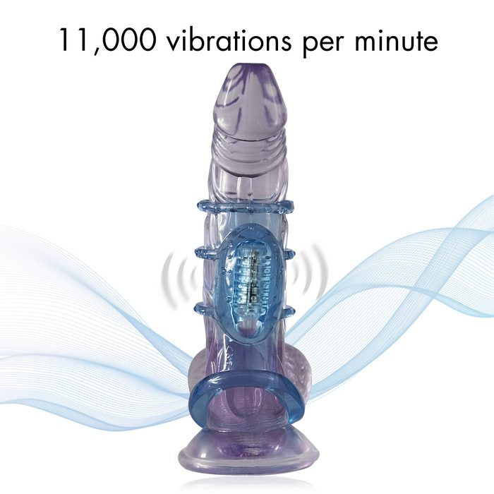 DOCTOR LOVE ZINGER VIBRATING COCK CAGE BLUE-5