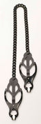 Blackline Endurance Butterfly Nipple Clamps with Link Chain for Intense Nipple Stimulation