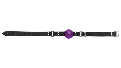 Spartacus Spartacus Leathers Bondage Gear 1.5 inches Black Strap with Purple Ball at $29.99