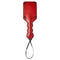 Sturdy red Sportsheets Saffron Square Paddle with a smooth vegan leather finish, perfect for sensual play and punishment.