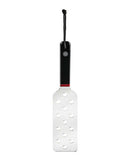 Saffron Acrylic Spanker Paddle with PVC Handle, 17 inches, ideal for impact play enthusiasts, featuring a durable design.