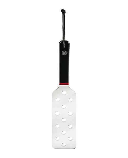 Saffron Acrylic Spanker Paddle with PVC Handle, 17 inches, ideal for impact play enthusiasts, featuring a durable design.