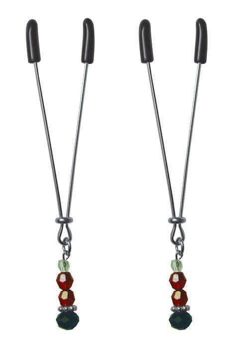 SEX & MISCHIEF NIPPLE CLIPS RUBY BLACK-0