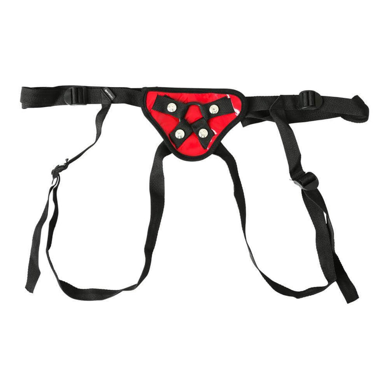 Sportsheets Entry Level Harness Red - Adjustable and Comfortable for Beginners' Pegging