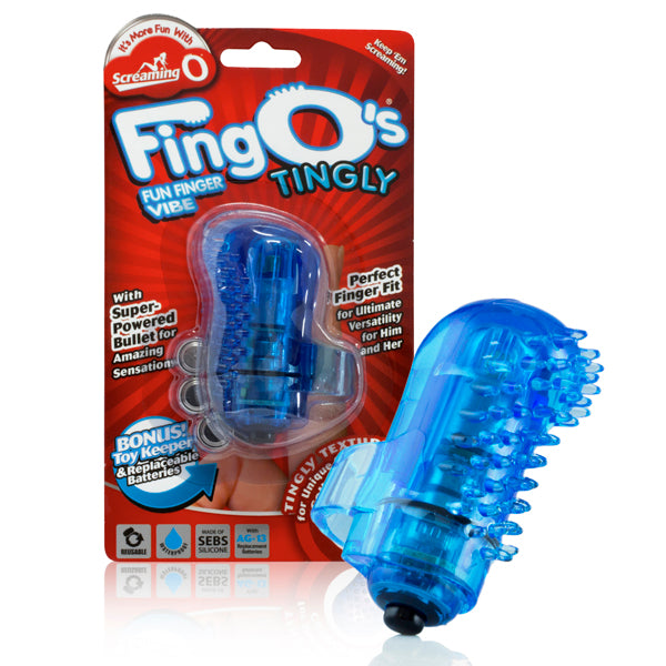 Screaming O Fingos Wavy Blue Vibrator at $12.99