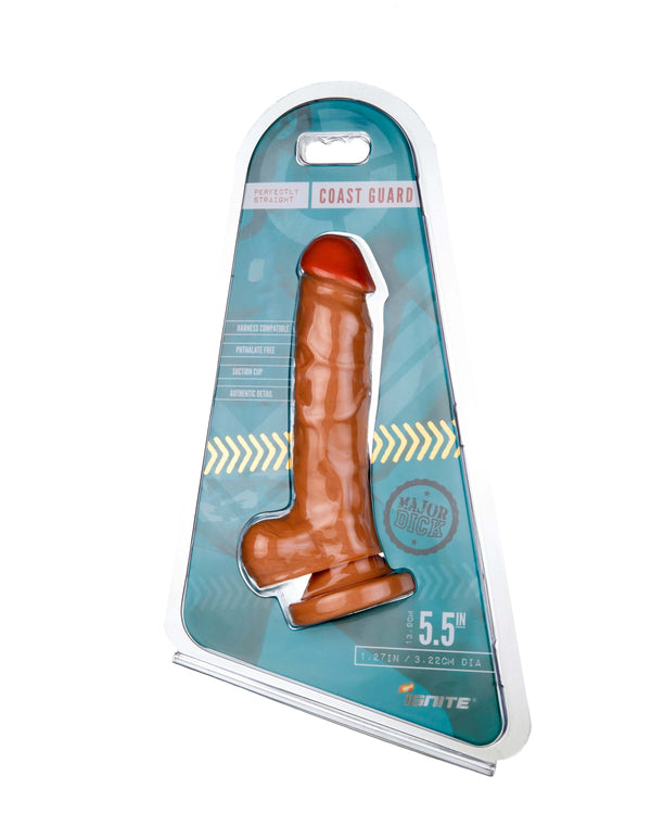 SI Novelties Major Dick Coast Guard Caramel Tan Dildo at $13.99